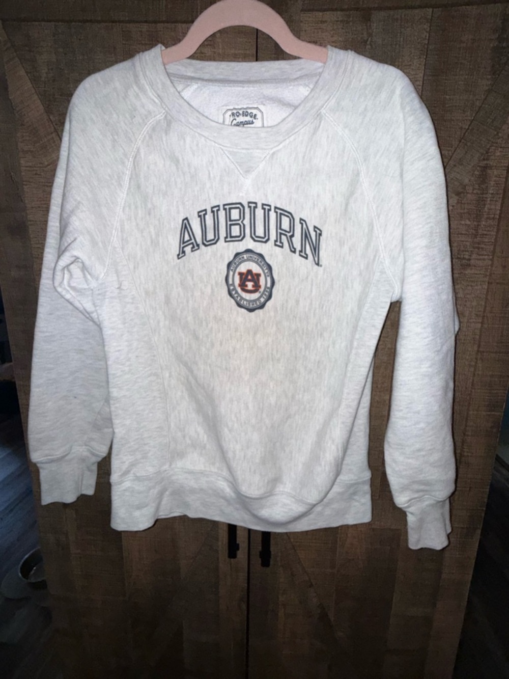 Pro Edge Light Gray Auburn Crewneck Sweatshirt